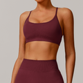 Seamless Yoga Sports Bra: Quick-Dry Activewear for Running & Fitness with Open-Back Detail7412