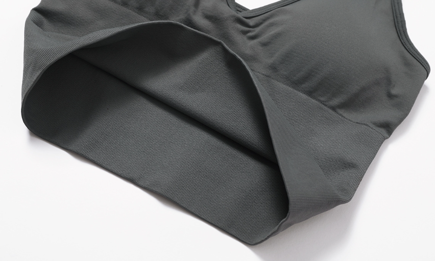 Soutien-gorge de sport respirant sans couture à col licou : Haut de fitness antichoc dos nu 8734