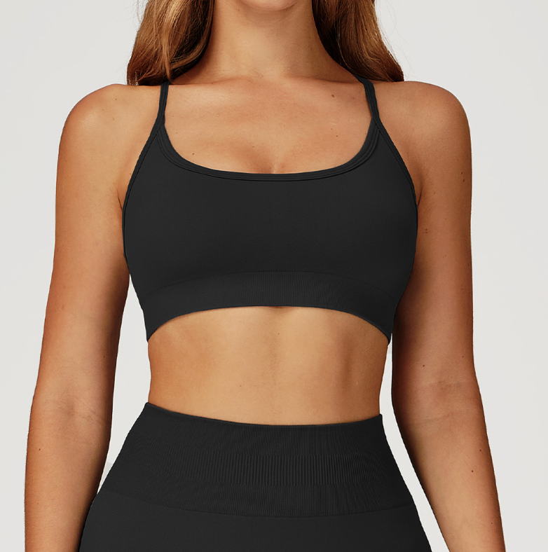 Seamless Open-Back Sports Bra: Premium Quick-Dry Top for Yoga, Running & Fitness 6694