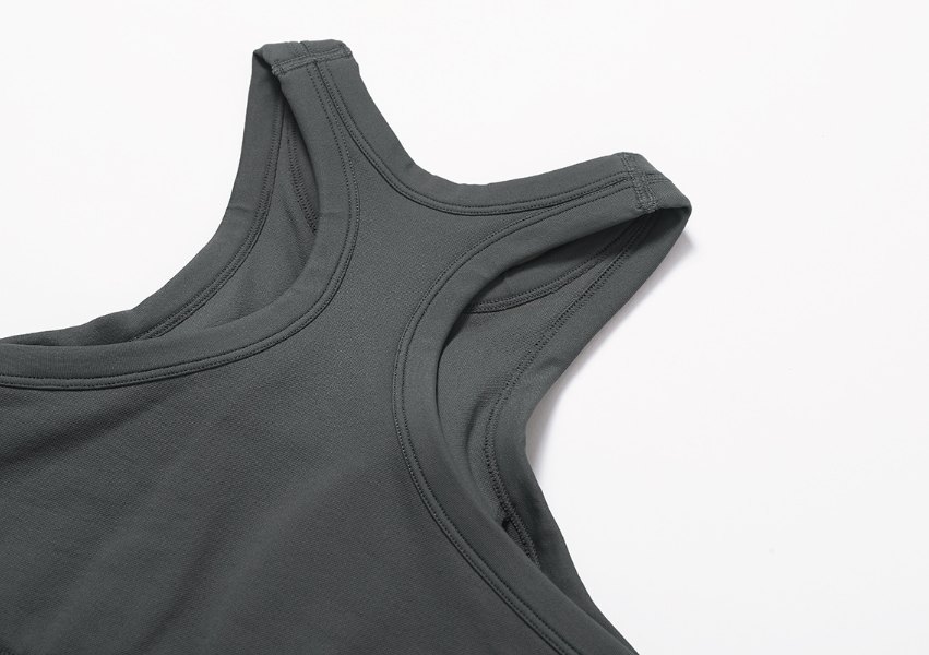Seamless Racerback Yoga Tank Top: Built-in Bra & Tummy Control Performance Wear 3234