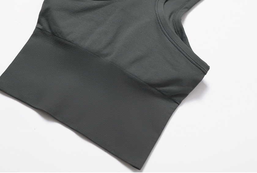 Seamless Racerback Yoga Tank Top: Built-in Bra & Tummy Control Performance Wear 3234