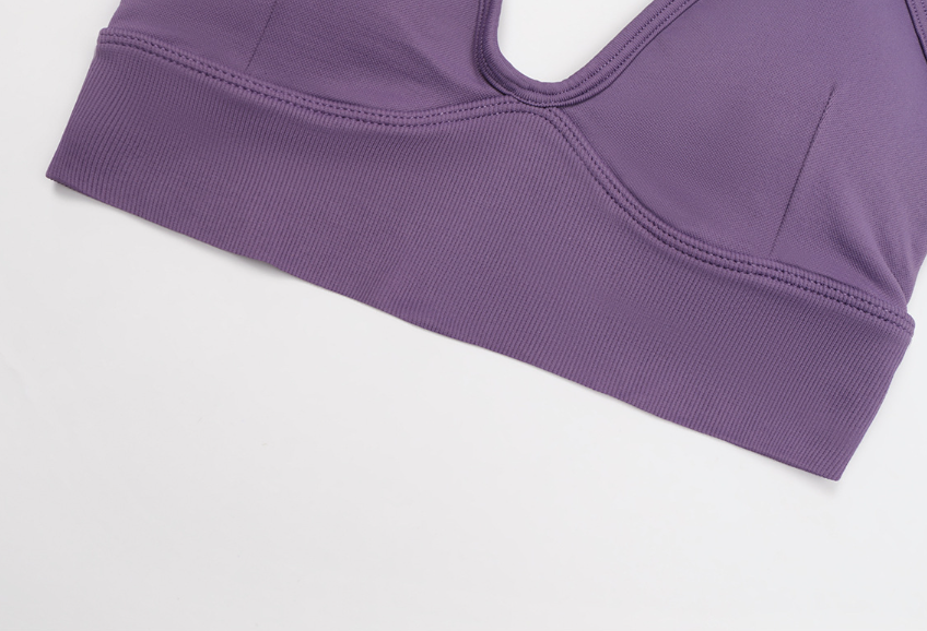 Soutien-gorge de yoga sans couture à double bretelle : haut à dos ouvert, séchage rapide, pour la course et le fitness 5684