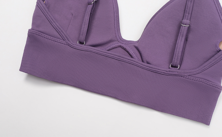 Soutien-gorge de yoga sans couture à double bretelle : haut à dos ouvert, séchage rapide, pour la course et le fitness 5684