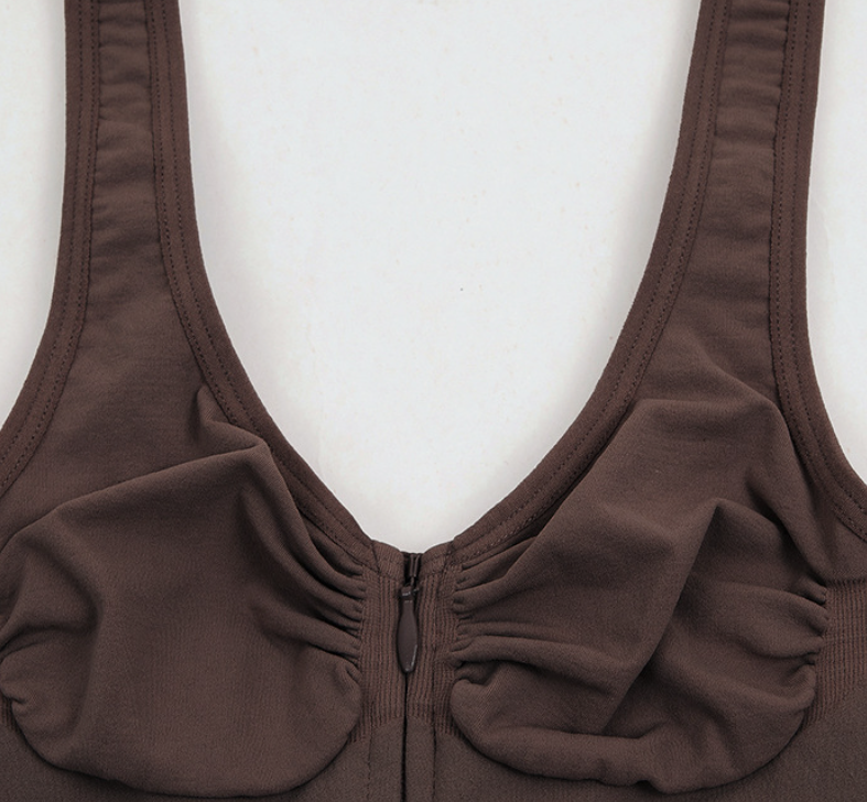 Body Sculptant Sans Couture Premium : Gainant Ventre Plat Zippé, Dos Nu Sexy et Effet Push-Up 3D