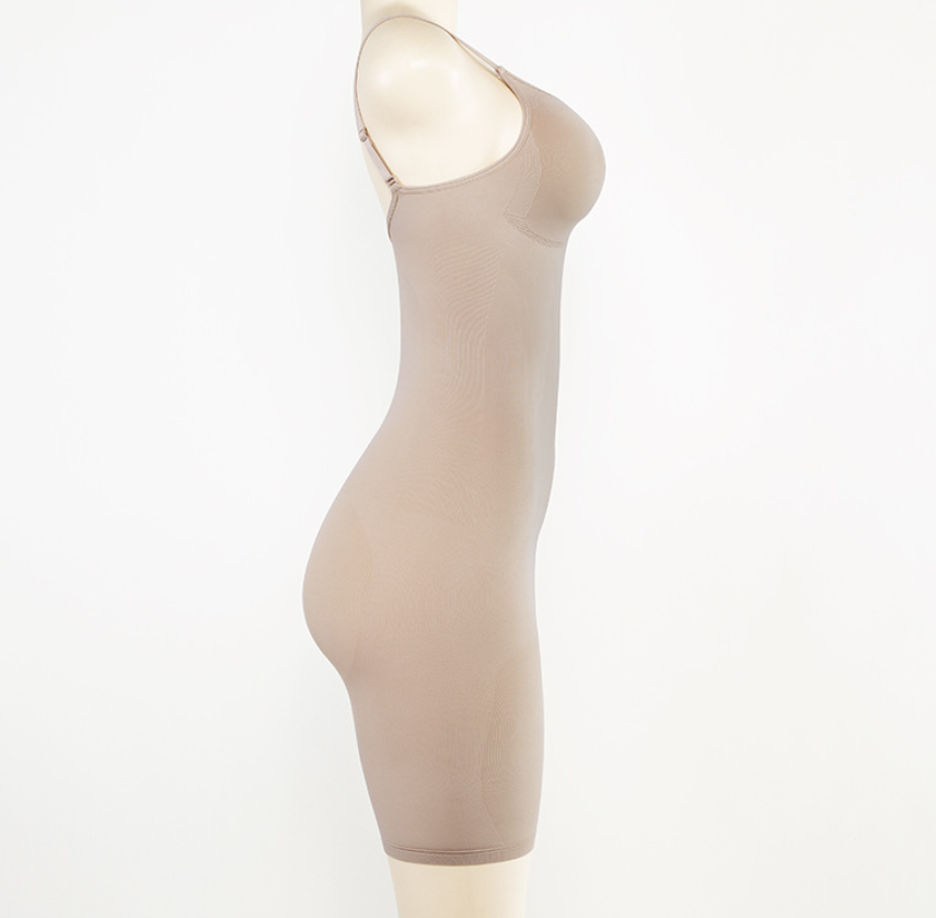 Combinaison gainante mi-cuisse sans coutures SK-Style Premium : Contrôle du ventre haute compression et rehaussement des fesses