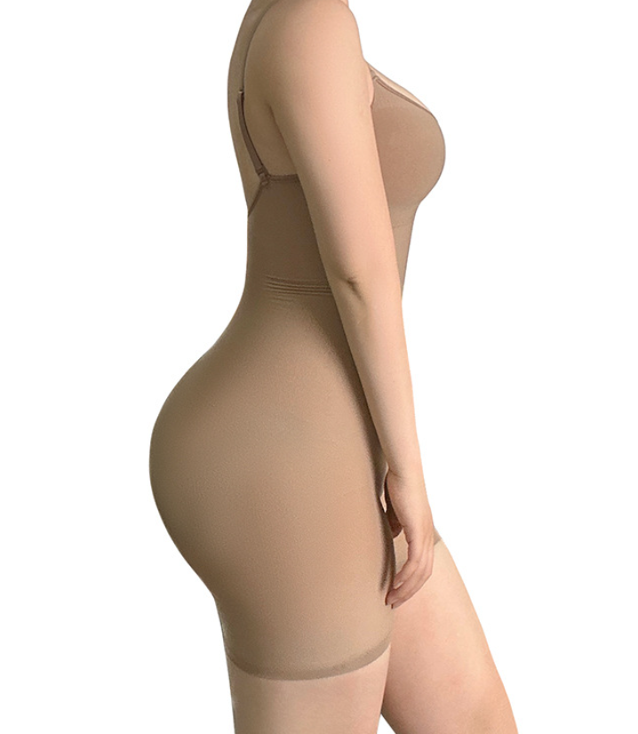 Combinaison gainante mi-cuisse sans coutures SK-Style Premium : Contrôle du ventre haute compression et rehaussement des fesses
