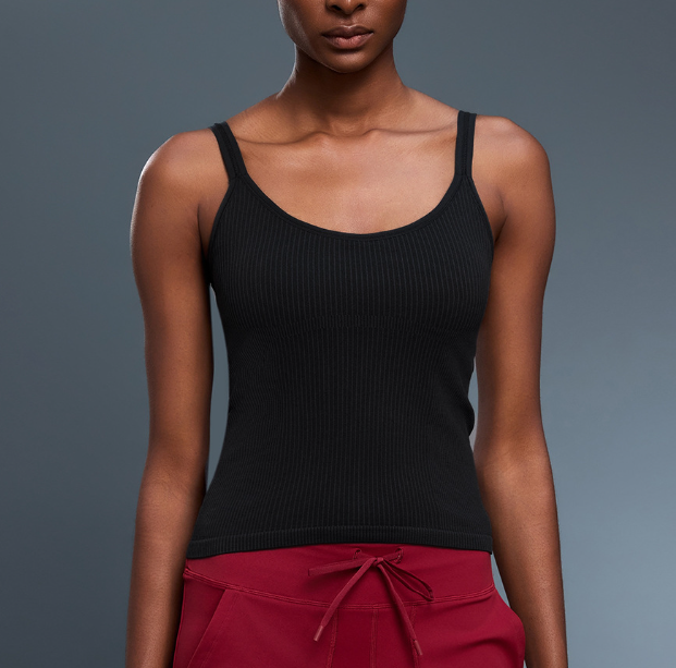 Débardeur de Yoga Sans Couture Extensible, Doux pour la Peau, avec Soutien-Gorge Intégré, Dos Nageur, Haut de Sport Polyvalent pour Femme, Idéal pour l'Été