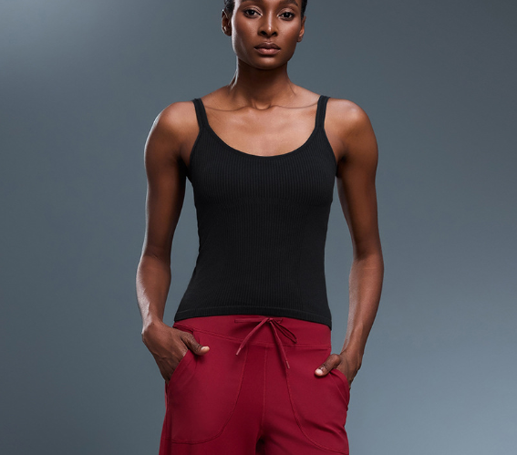 Débardeur de Yoga Sans Couture Extensible, Doux pour la Peau, avec Soutien-Gorge Intégré, Dos Nageur, Haut de Sport Polyvalent pour Femme, Idéal pour l'Été