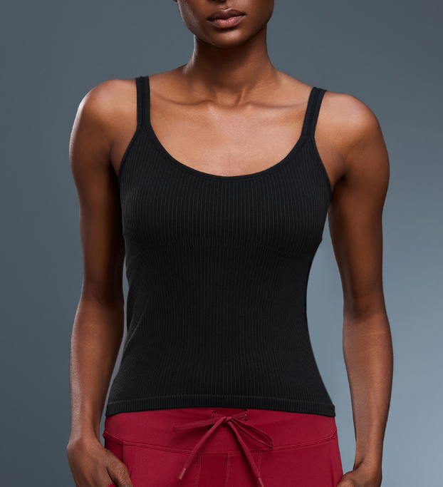 Débardeur de Yoga Sans Couture Extensible, Doux pour la Peau, avec Soutien-Gorge Intégré, Dos Nageur, Haut de Sport Polyvalent pour Femme, Idéal pour l'Été