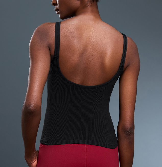Débardeur de Yoga Sans Couture Extensible, Doux pour la Peau, avec Soutien-Gorge Intégré, Dos Nageur, Haut de Sport Polyvalent pour Femme, Idéal pour l'Été