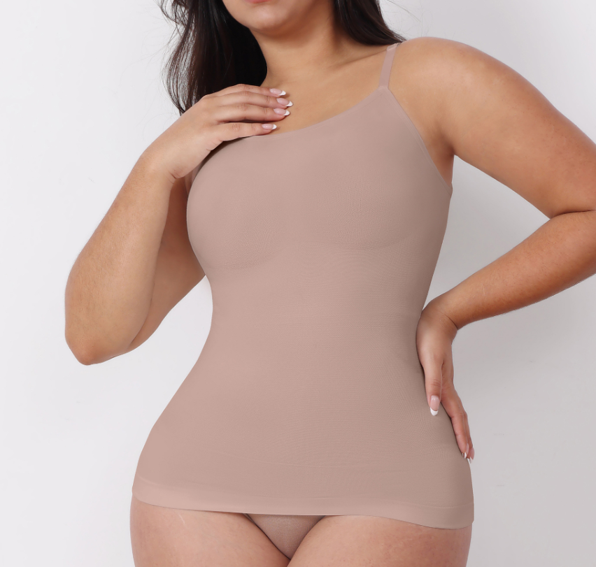 Caraco Femme Sans Couture Style "Spicy Girl", Corset Sculptant, Port Extérieur, Haut Amincissant Gainant Ventre Plat, Sous-Vêtement de Base Femme