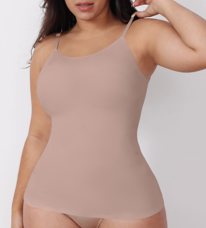 Caraco Femme Sans Couture Style "Spicy Girl", Corset Sculptant, Port Extérieur, Haut Amincissant Gainant Ventre Plat, Sous-Vêtement de Base Femme