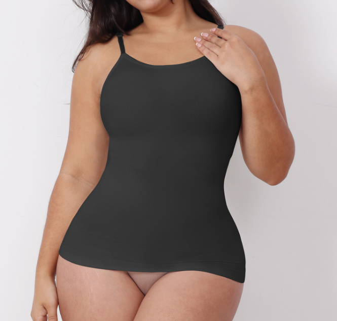 Caraco Femme Sans Couture Style "Spicy Girl", Corset Sculptant, Port Extérieur, Haut Amincissant Gainant Ventre Plat, Sous-Vêtement de Base Femme
