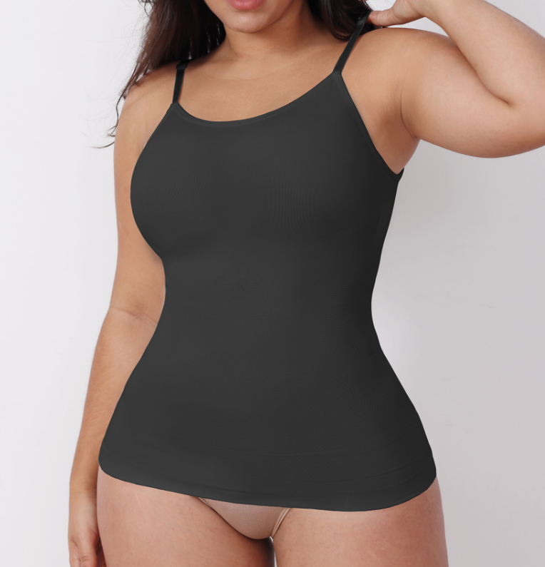 Caraco Femme Sans Couture Style "Spicy Girl", Corset Sculptant, Port Extérieur, Haut Amincissant Gainant Ventre Plat, Sous-Vêtement de Base Femme