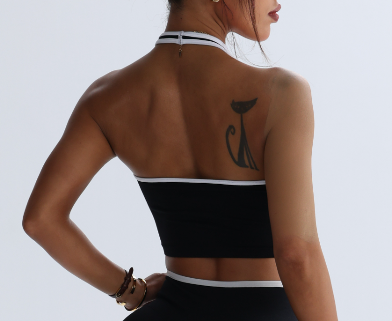 Soutien-gorge de sport de yoga sans couture, très extensible, respirant, effet seconde peau, caraco de course, fitness, dos nageur pour femme