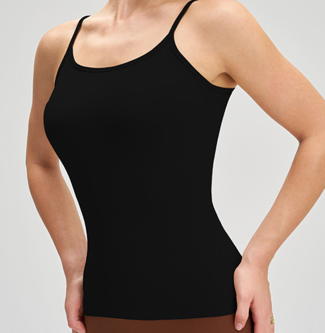 Débardeur de sport sans couture pour femme, en nylon, doux, respirant, à séchage rapide, coupe ajustée, dos nageur