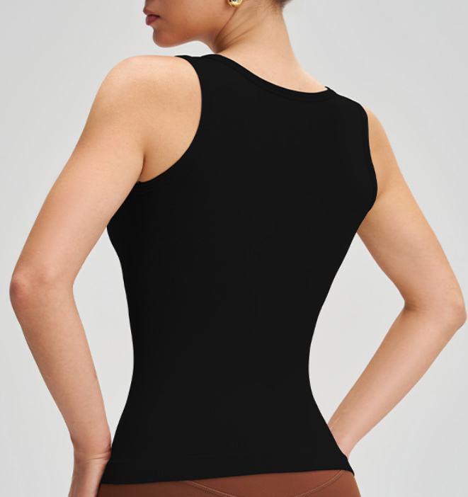 Débardeur Soutien-gorge Sport Femme Sans Couture Tout-en-un, Haut Court Sans Manches pour la Course, l'Entraînement & le Yoga, Portable en Extérieur