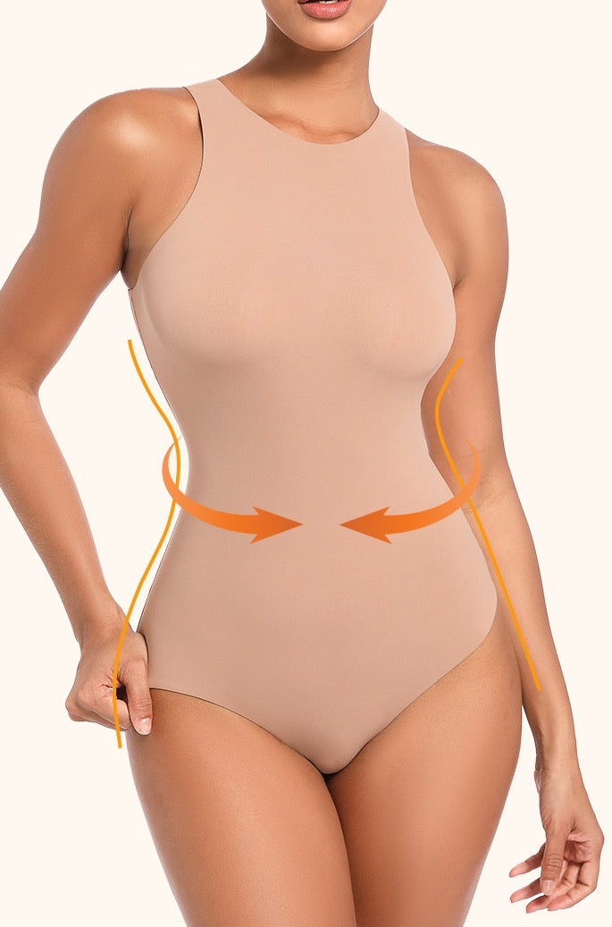 Combinaison sculptante sans coutures de qualité supérieure : Combinaison gainante sans manches et Gaine amincissante à haute compression pour le ventre