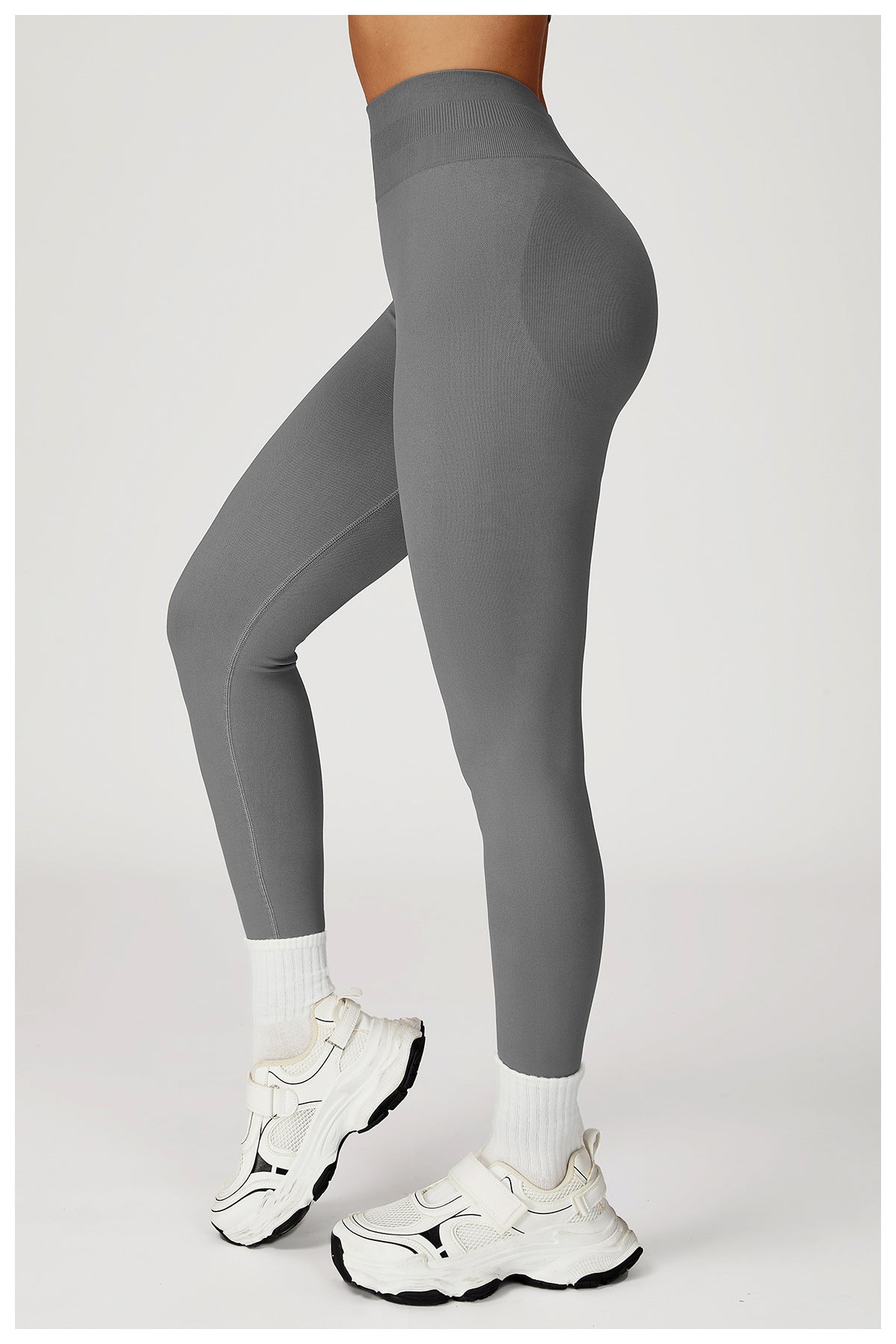 Legging de yoga taille haute sans couture : Vêtement de sport galbant et gainant pour la course en extérieur 2553