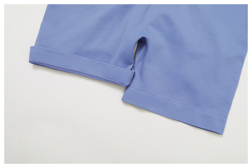 Short de Yoga Sans Couture à Contraste : Legging Taille Haute et Coupe Ajustée pour la Course 5726