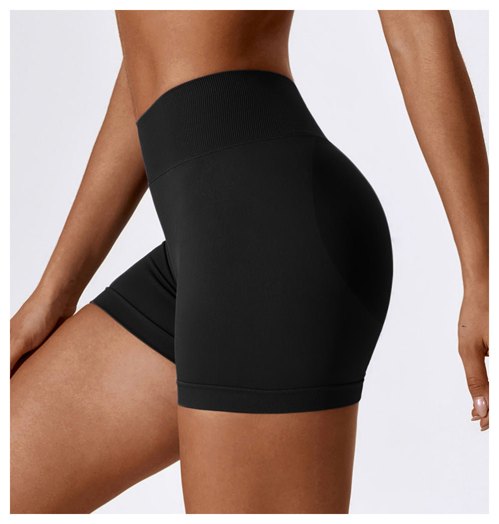 Seamless High-Waisted Yoga Shorts: Tummy-Control & Butt-Lifting Fitness Biker Shorts 4385