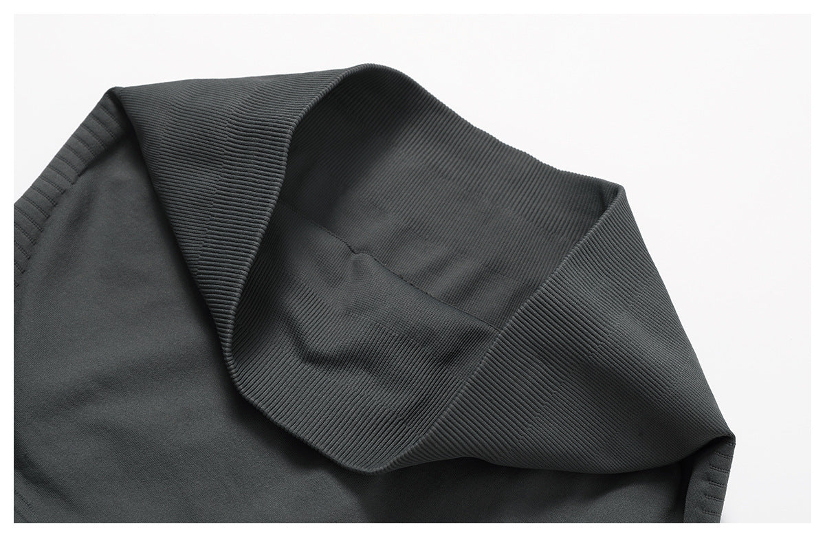 Ensemble de yoga côtelé sans couture à dos nageur : Ensemble de vêtements de sport gainant et rehausseur de fessier 5479