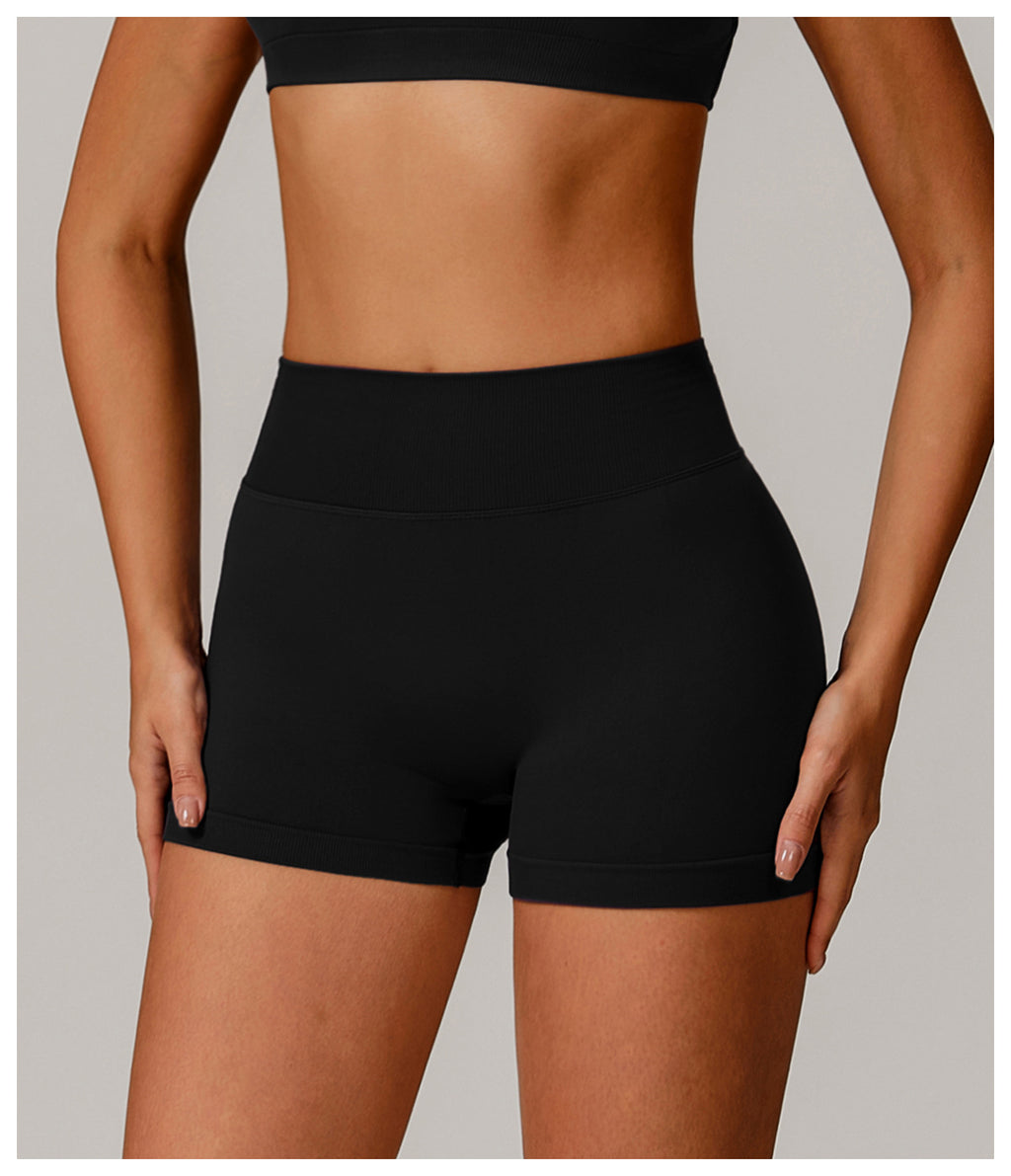 Seamless High-Waisted Yoga Shorts: Tummy-Control & Butt-Lifting Fitness Biker Shorts 4385