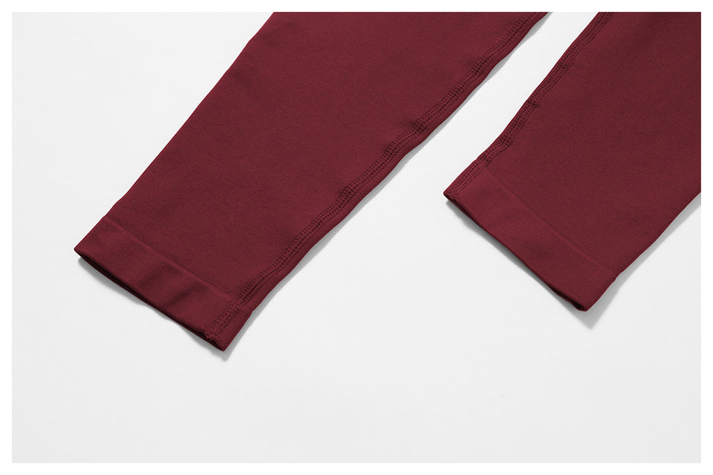 Ensemble de yoga quart de zip sans couture : vêtement de sport thermique ajusté à col montant pour la course à pied 3754