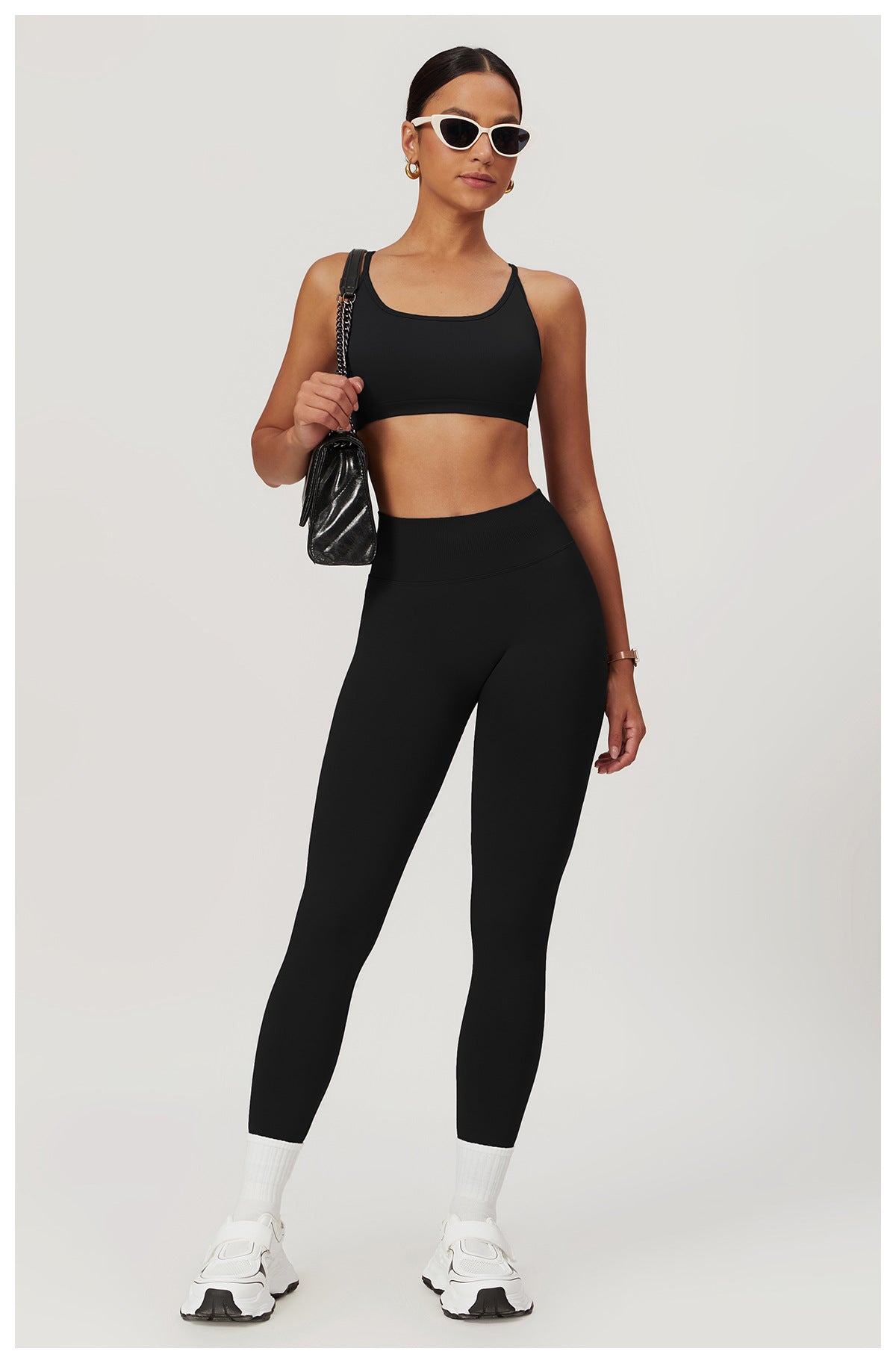 Legging de yoga rehausseur de fessier sans couture : Vêtement de sport taille haute gainant pour la course et le fitness 4524 (copie)