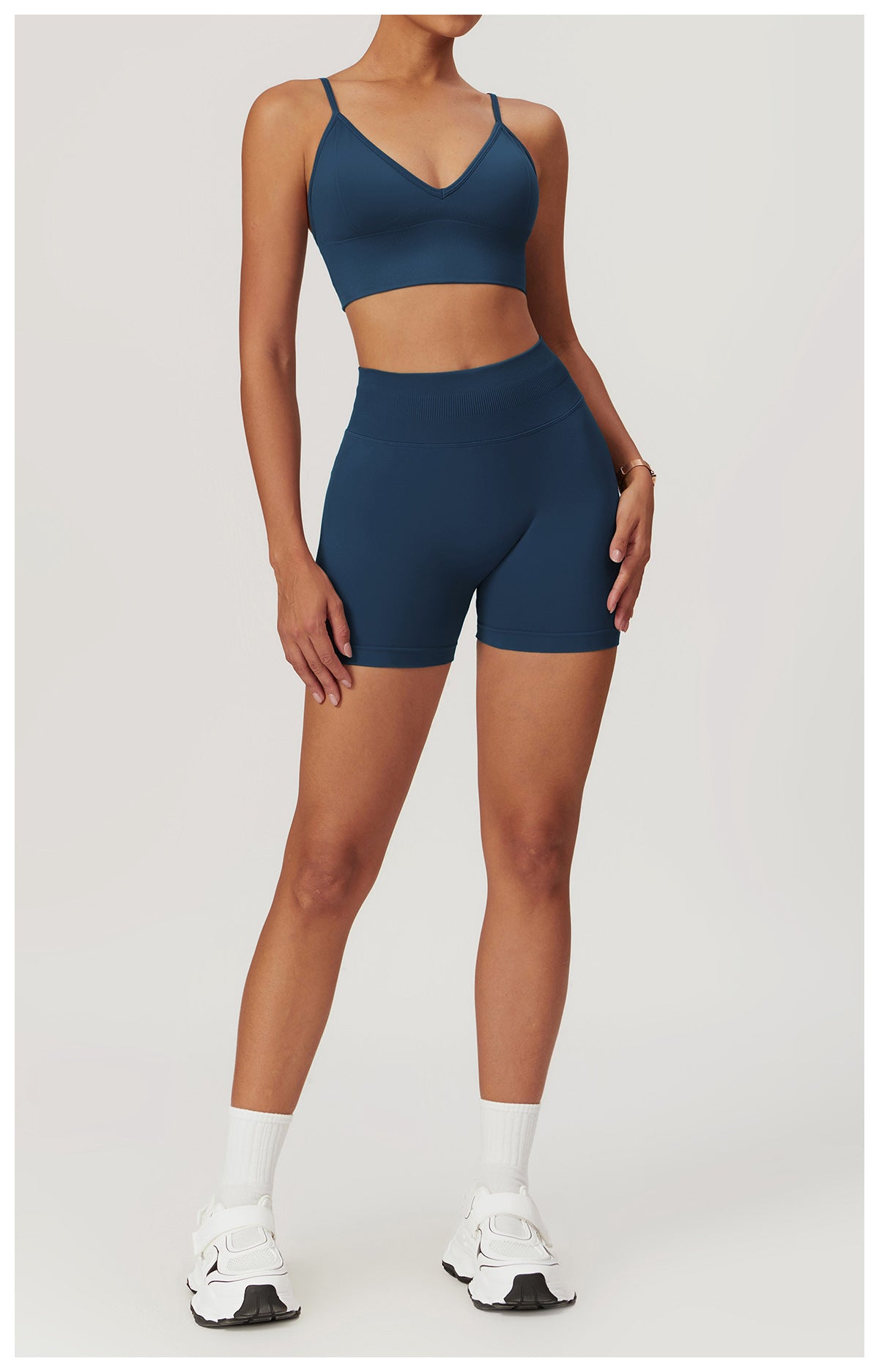 Seamless High-Waisted Yoga Shorts: Booty-Lifting Quick-Dry Activewear for Summer Fitness 5563