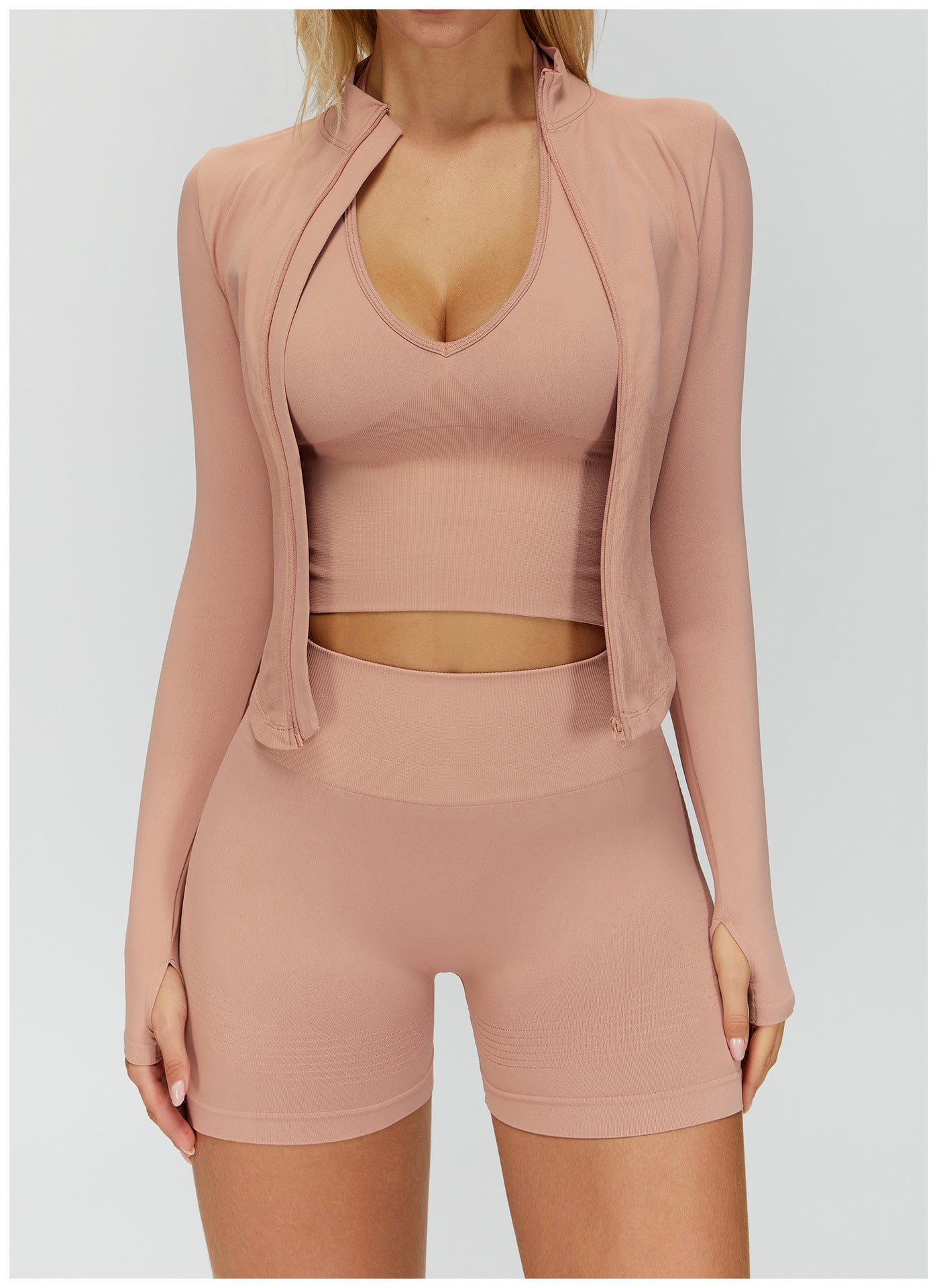 Ensemble de yoga côtelé sans couture à dos nageur : Ensemble de vêtements de sport gainant et rehausseur de fessier 5479
