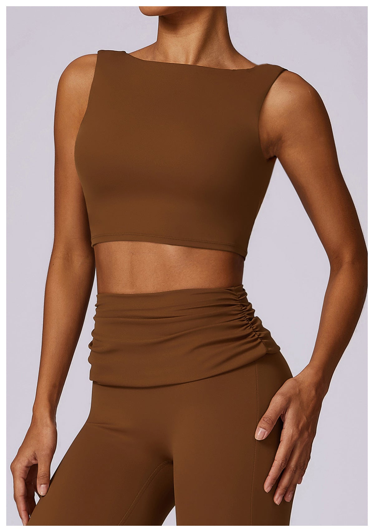 Débardeur de yoga antichoc à dos nageur et maintien élevé, haut de fitness push-up à séchage rapide, soutien-gorge de sport slim de course