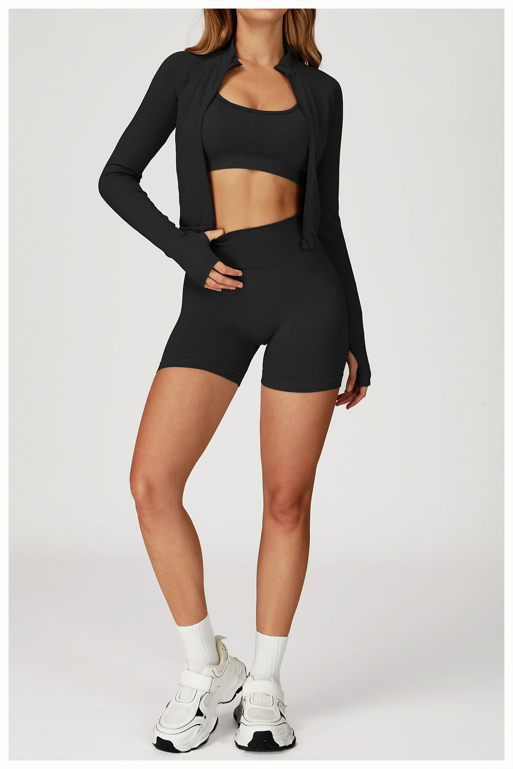 Premium Seamless Yoga Set: Slim-Fit Quick-Dry Activewear for Outdoor Leisure & Fitness 4835