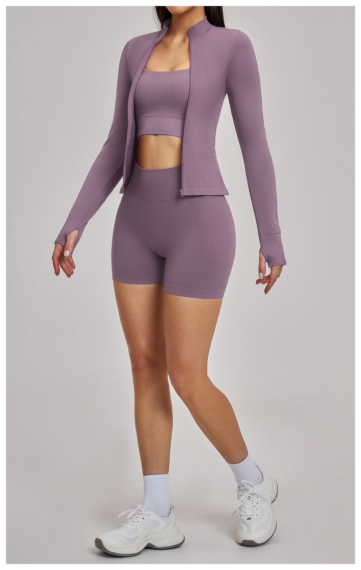 Ensemble de Yoga Sans Couture à Dos Croisé : Tenue de Sport Moulante et Ultra-Extensible pour la Course et le Fitness 4824