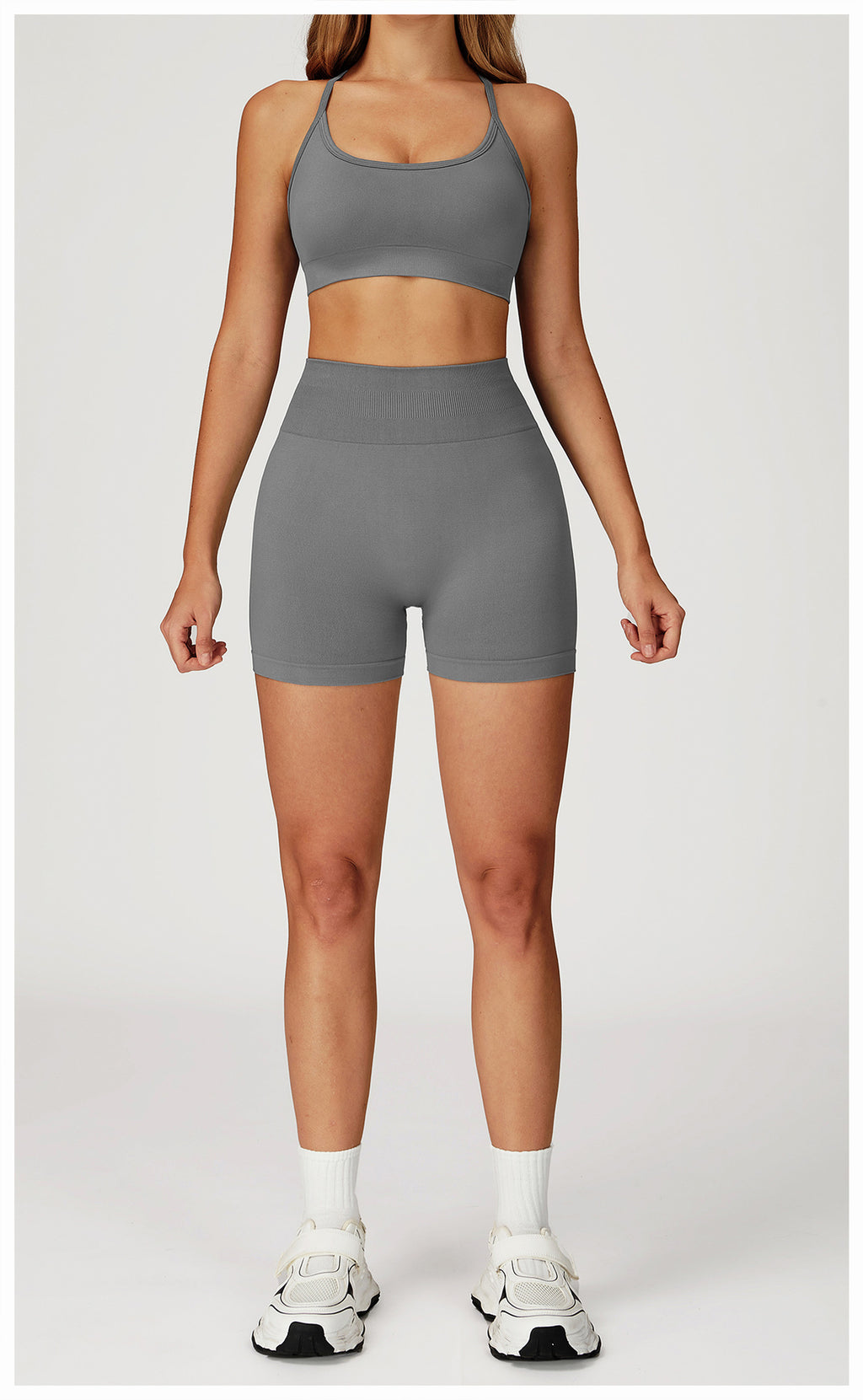 Premium Seamless Yoga Set: Slim-Fit Quick-Dry Activewear for Outdoor Leisure & Fitness 4835