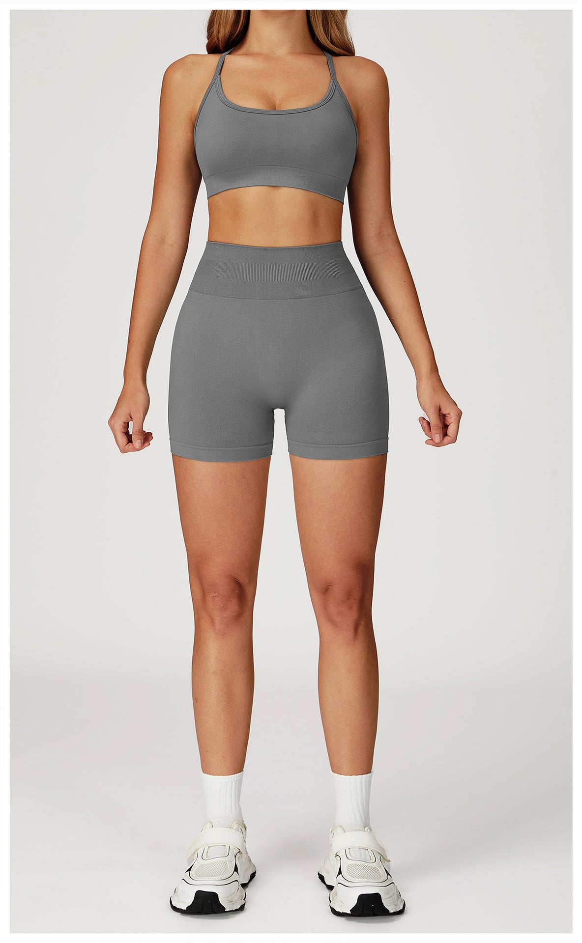 Premium Seamless Yoga Set: Slim-Fit Quick-Dry Activewear for Outdoor Leisure & Fitness 4835