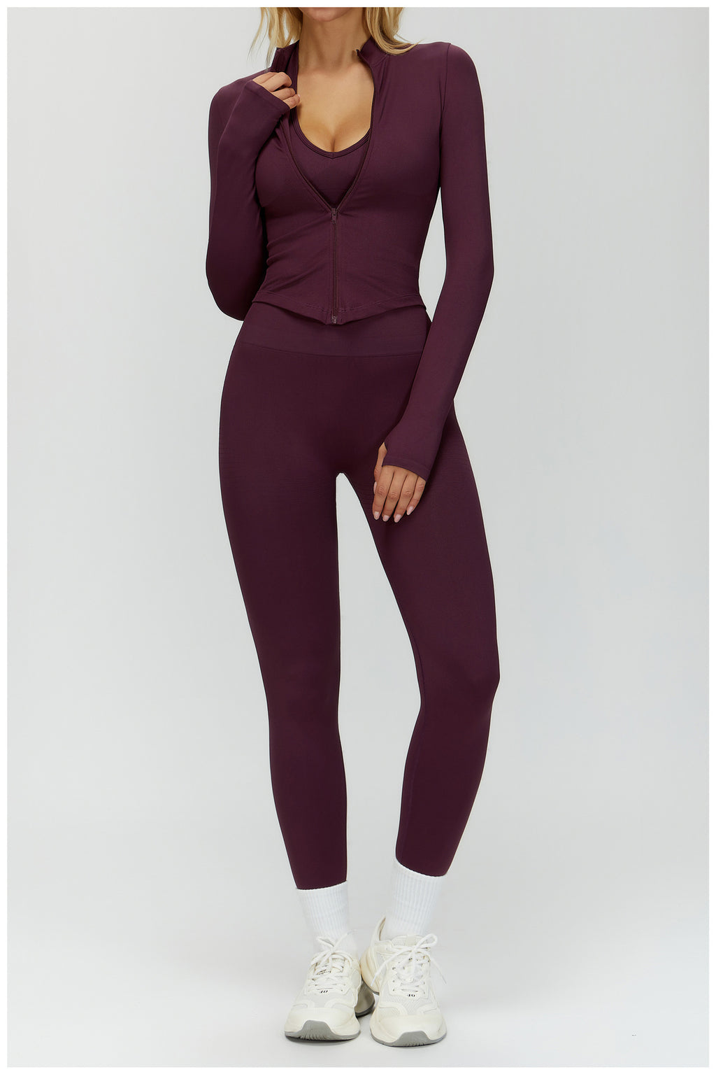 Ensemble de yoga côtelé sans couture à dos nageur : Ensemble de vêtements de sport gainant et rehausseur de fessier 5479