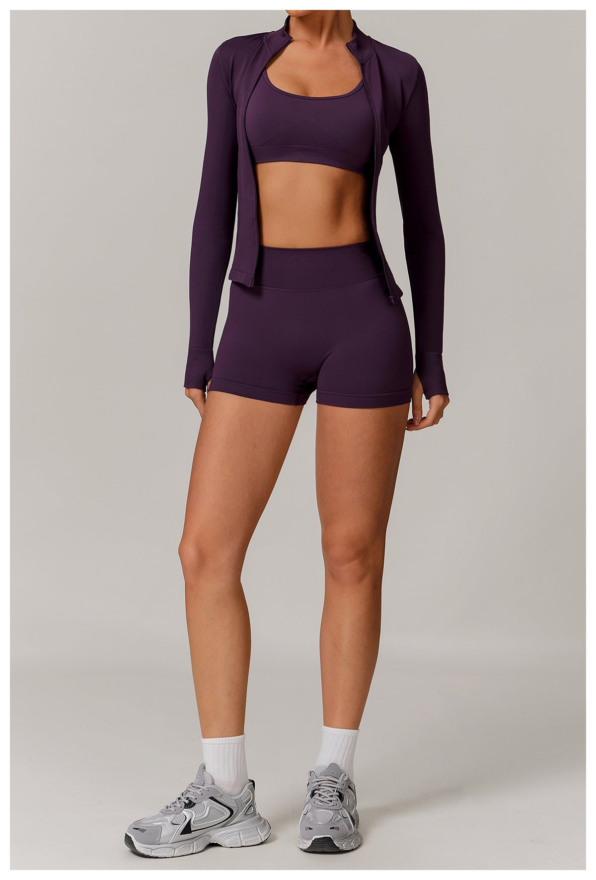 Seamless High-Waisted Yoga Shorts: Tummy-Control & Butt-Lifting Fitness Biker Shorts 4385