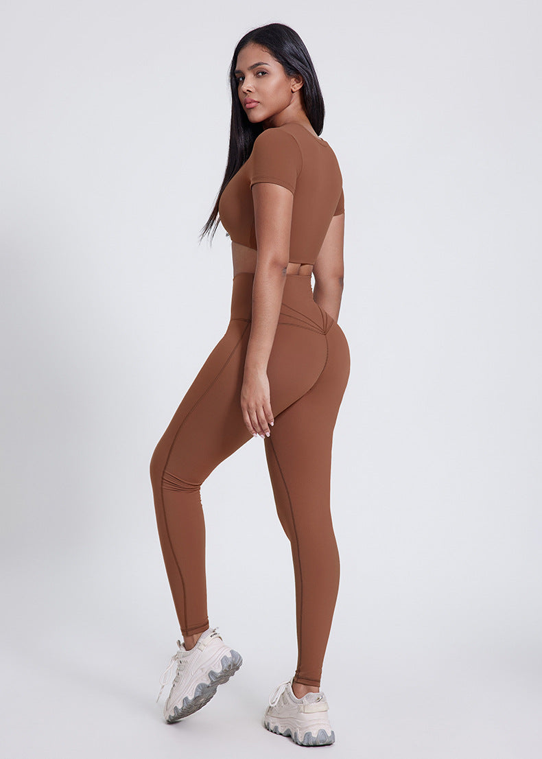 Débardeur de Yoga Sans Couture Nude-Feel : Soutien-Gorge Sport Rembourré et Débardeur de Course Ajusté pour Femme