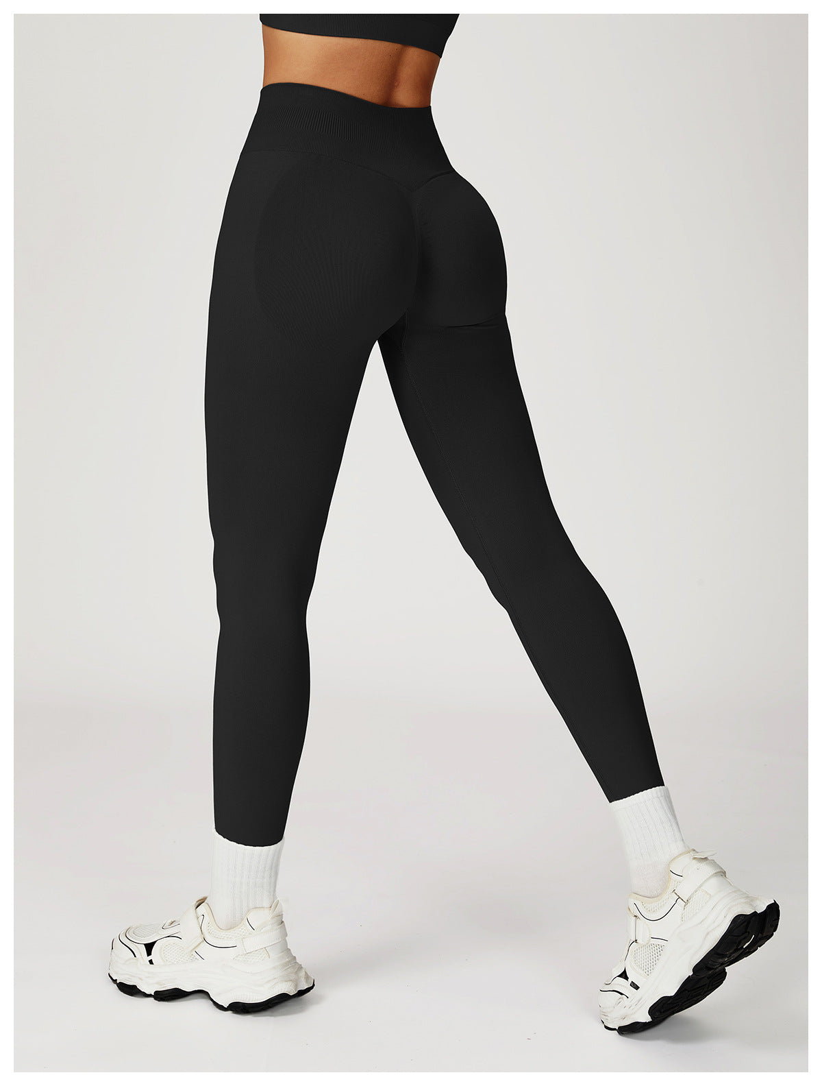 Legging de yoga taille haute sans couture : Vêtement de sport galbant et gainant pour la course en extérieur 2553