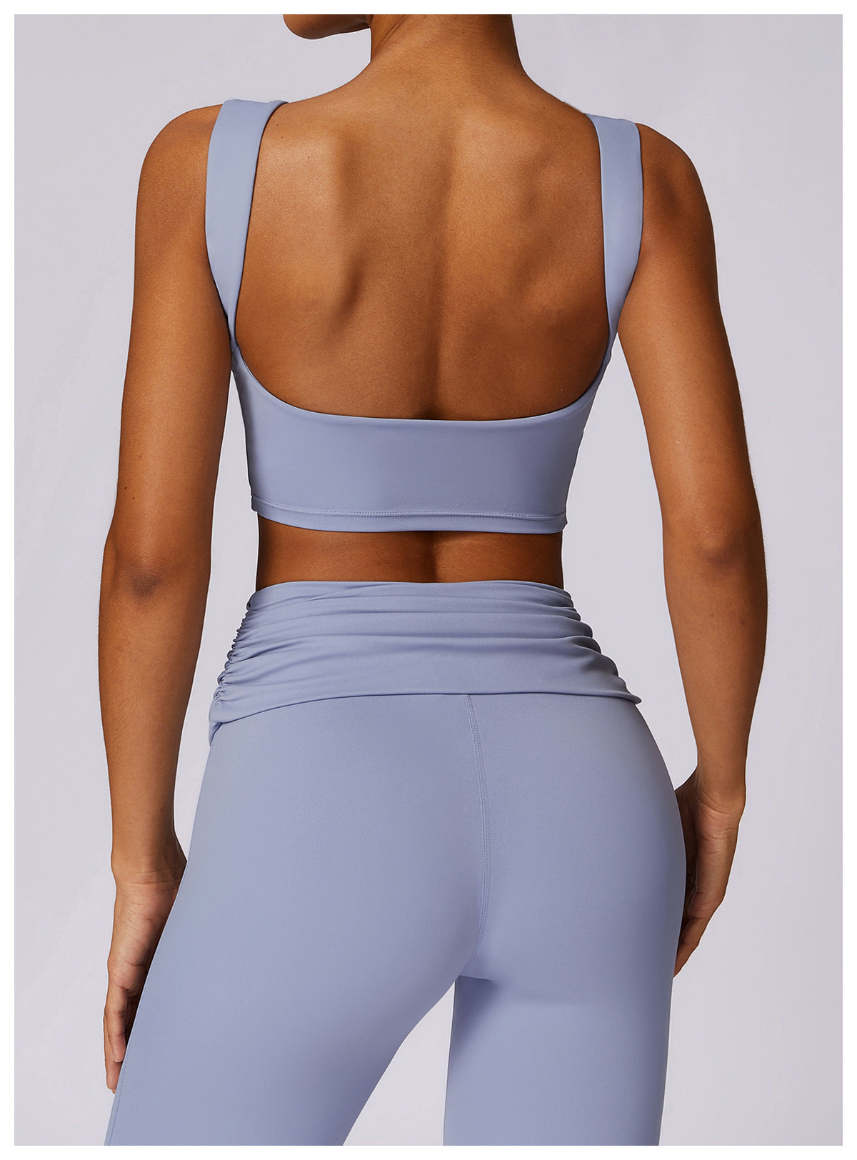 Yoga-Tanktop mit hohem Halt, stoßfest, Racerback, Push-up, schnell trocknend, Fitness-Top, Running, schmaler Sport-BH