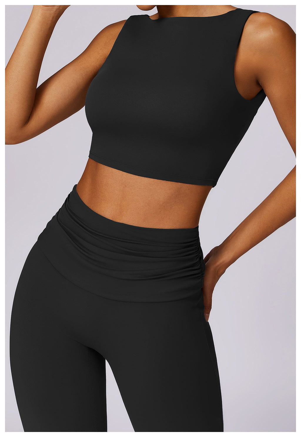 Yoga-Tanktop mit hohem Halt, stoßfest, Racerback, Push-up, schnell trocknend, Fitness-Top, Running, schmaler Sport-BH