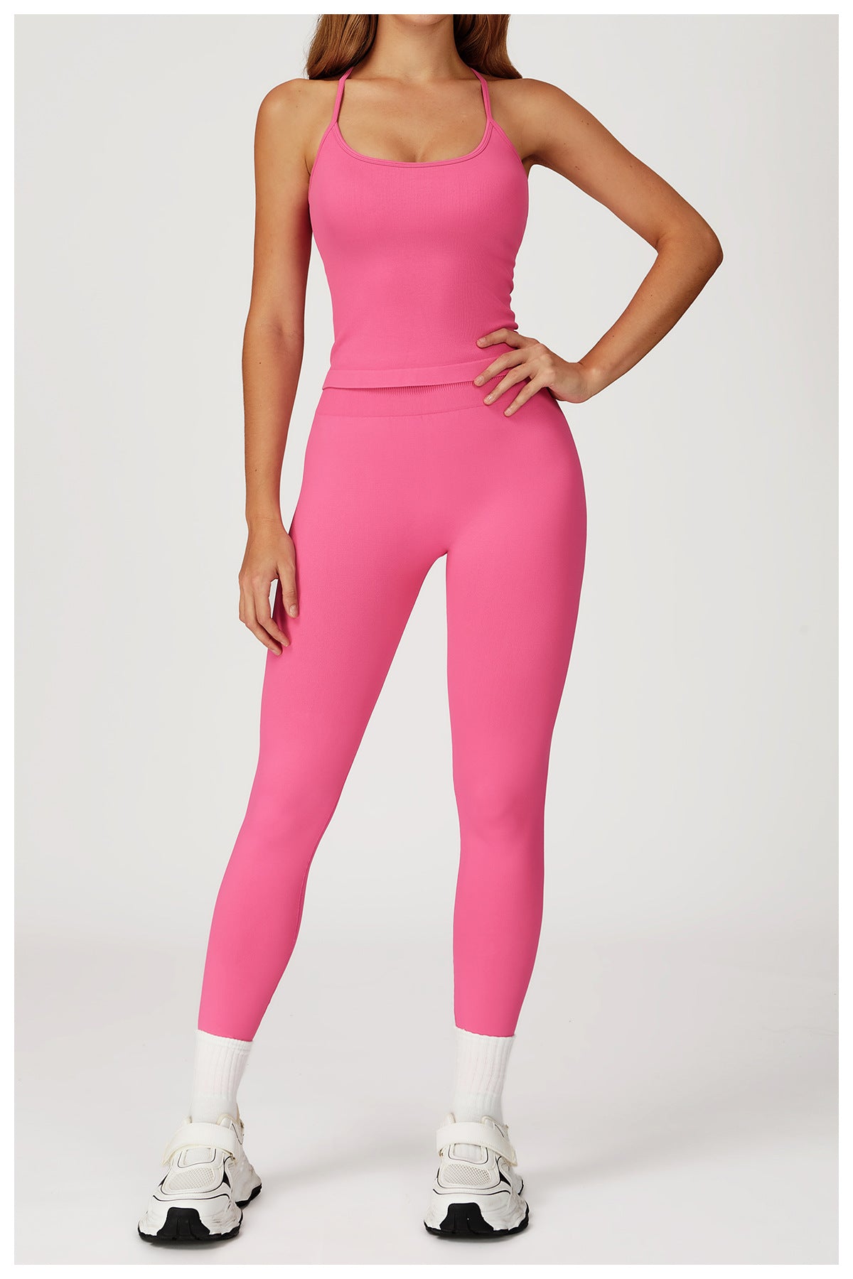 Legging de yoga sans couture taille haute : vêtement de sport galbant et gainant pour la course en extérieur 2553 (copie)