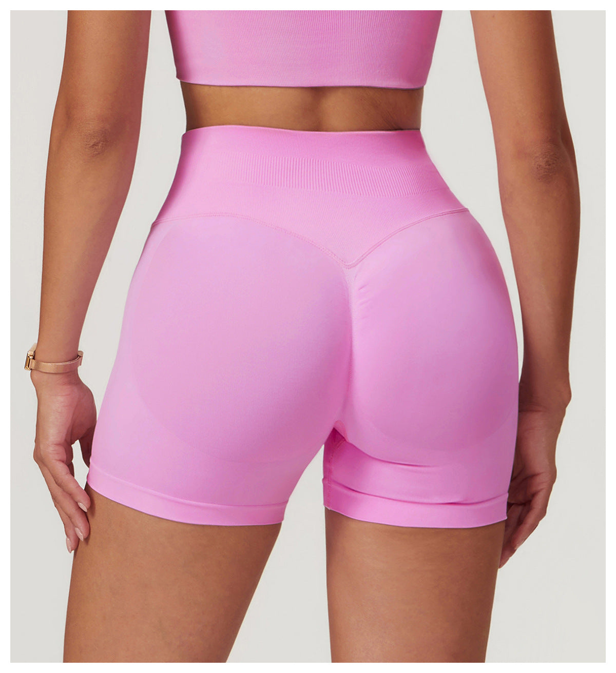 Short de yoga taille haute sans coutures : vêtement de sport galbant à séchage rapide pour le fitness estival 5563