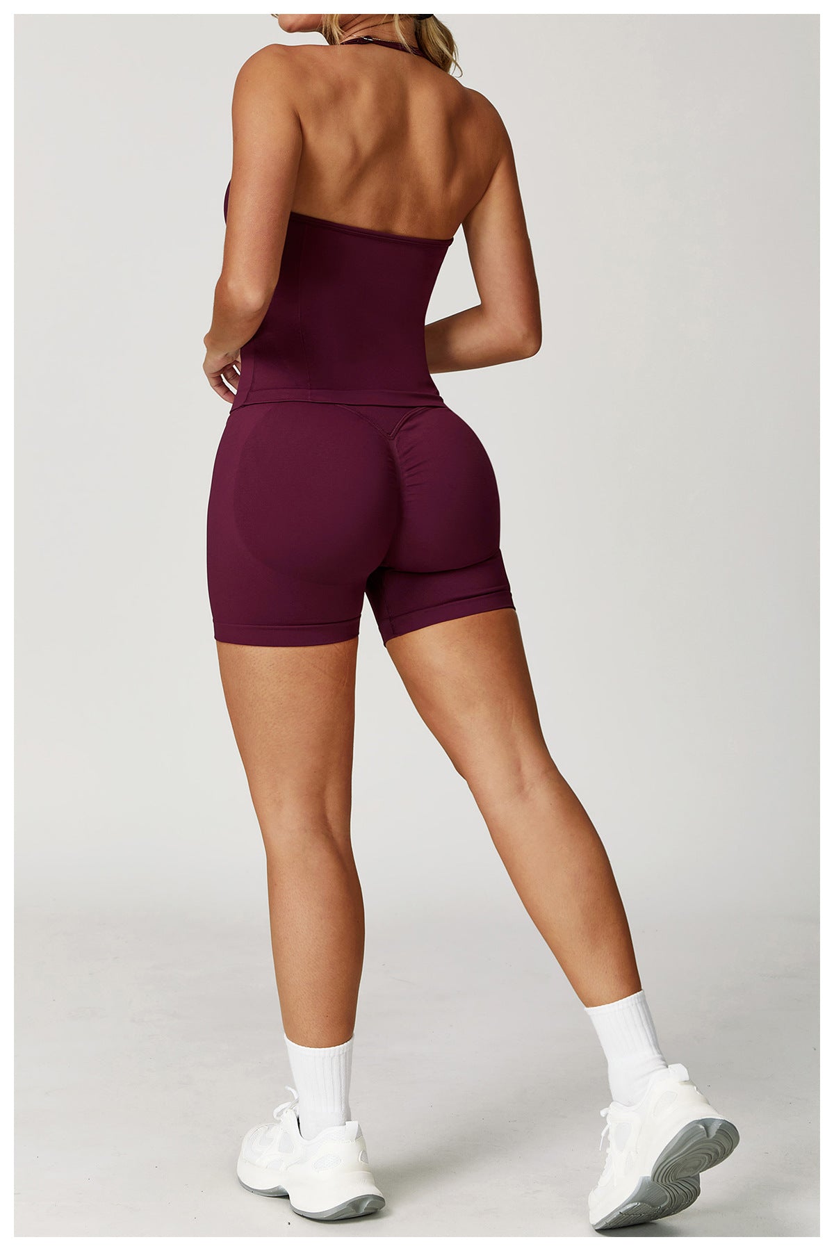 Short de yoga taille haute sans coutures : vêtement de sport galbant à séchage rapide pour le fitness estival 5563