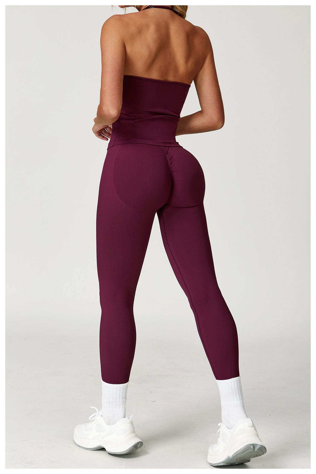 Legging de yoga rehausseur de fessier sans couture : Vêtement de sport taille haute gainant pour la course et le fitness 4524 (copie)