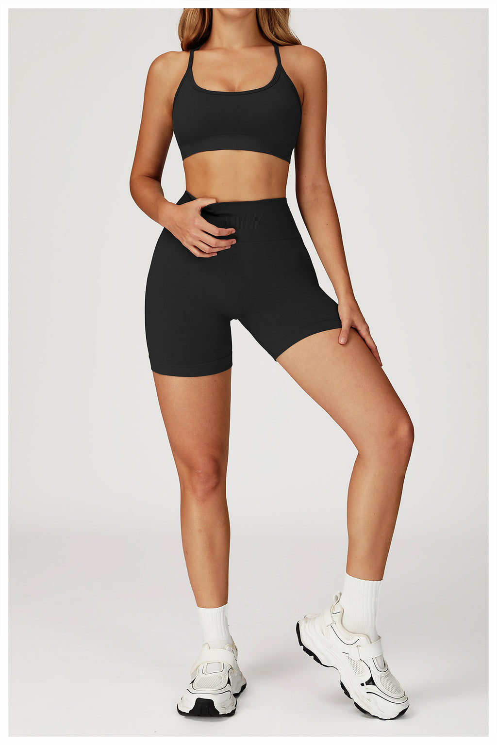 Premium Seamless Yoga Set: Slim-Fit Quick-Dry Activewear for Outdoor Leisure & Fitness 4835