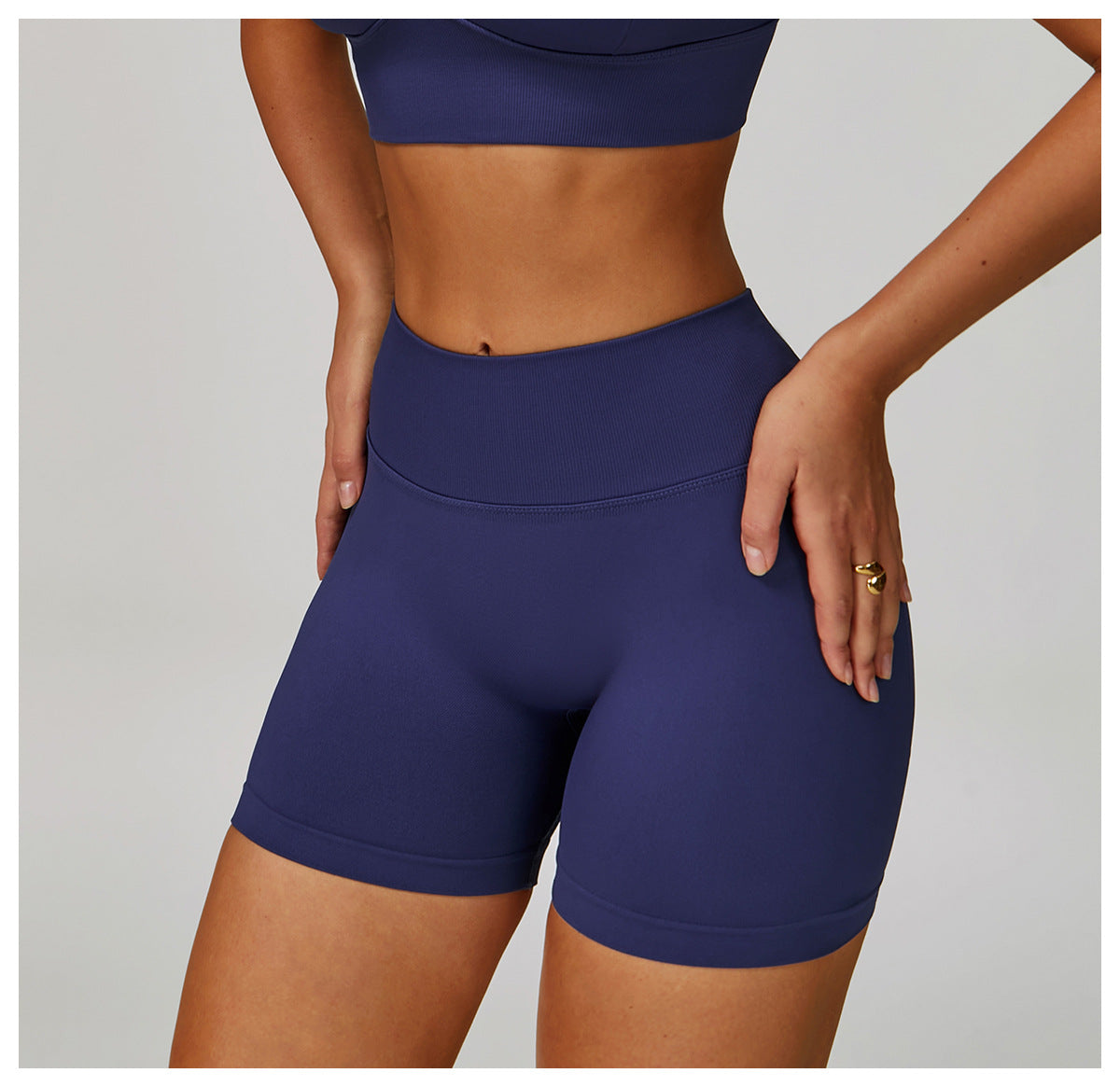 Seamless V-Waist Yoga Shorts: Slim-Fit Quick-Dry Activewear & Gym Biker Shorts 4725