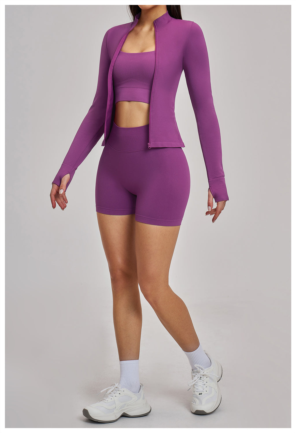 Ensemble de Yoga Sans Couture à Dos Croisé : Tenue de Sport Moulante et Ultra-Extensible pour la Course et le Fitness 4824