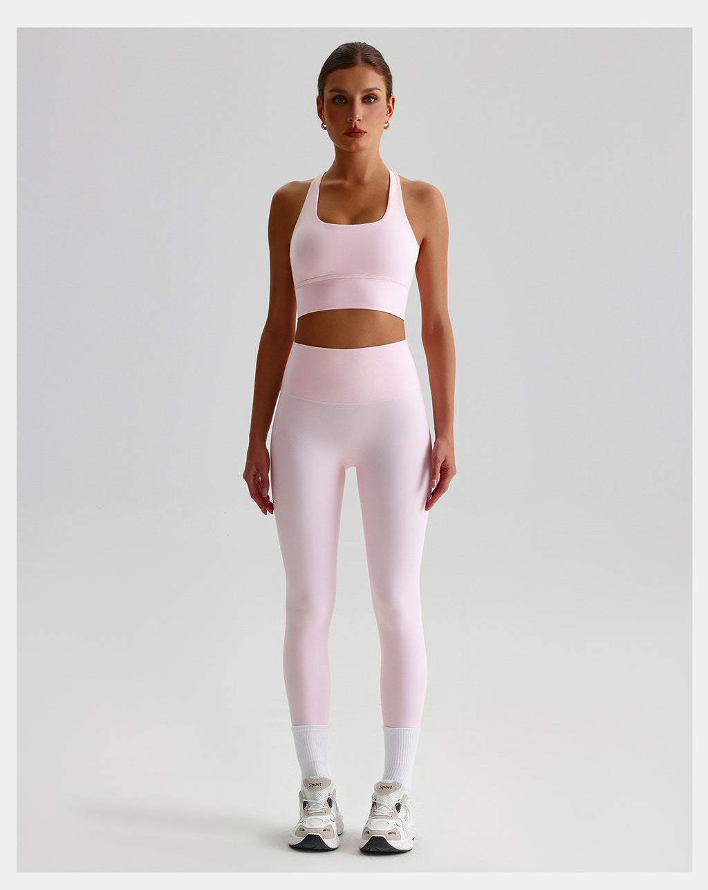 Ensemble de yoga sans coutures effet seconde peau : Soutien-gorge de sport dos nu et Legging taille haute push-up